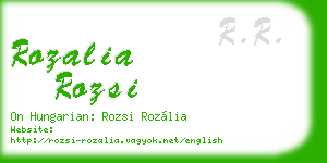 rozalia rozsi business card